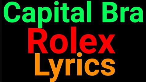 bra rolex lyrics|rolex capital bra.